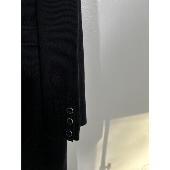 New Talbots Open Front Cardigan Sweater Jacket Size 1XP Black Long Pockets nwot - Picture 5 of 10